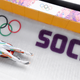 Keshavan at the luge event during the 2014 Sochi Winter Olympics. He had to compete as an independent Olympic athlete because the Indian Olympic Association had been temporarily suspended by the International Olympic Committee.